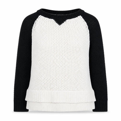 Topshop Womens White Round Neck Cotton Pullover Jumper Size 8