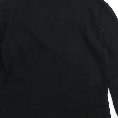 Zara Womens Black High Neck Polyester Pullover Jumper Size M