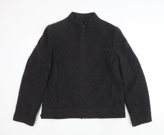 BHS Womens Grey Jacket Size 16 Zip