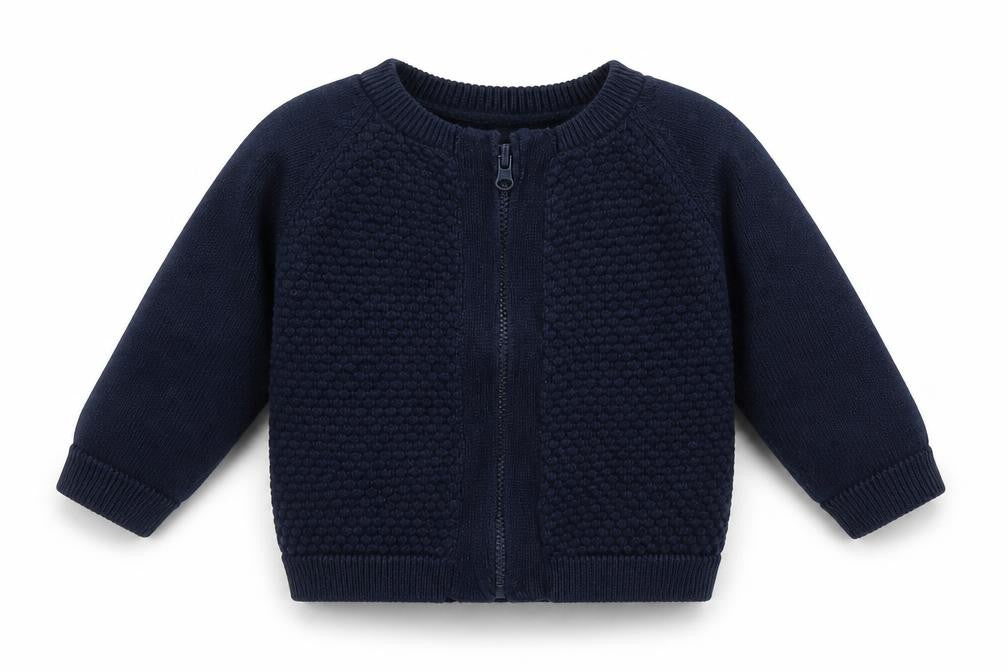 Lupilu Baby Black Cotton Full Zip Jumper Size 3-6 Months Zip