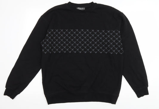 Primark Mens Black Polyester Pullover Sweatshirt Size S - FP