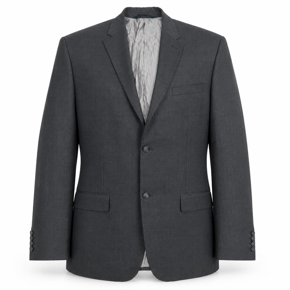 Perry Ellis Mens Grey Polyester Jacket Blazer Size 42