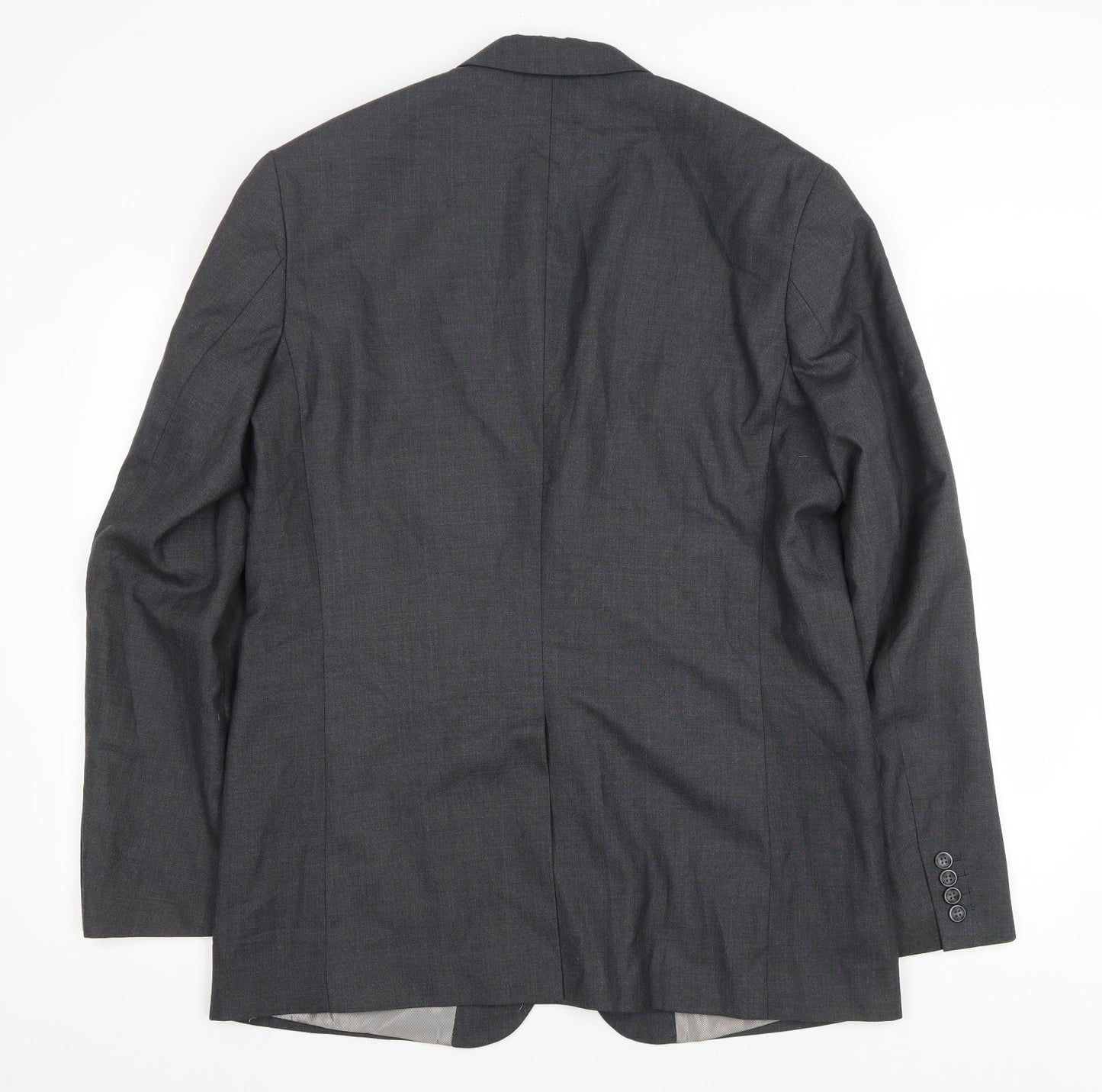 Perry Ellis Mens Grey Polyester Jacket Blazer Size 42