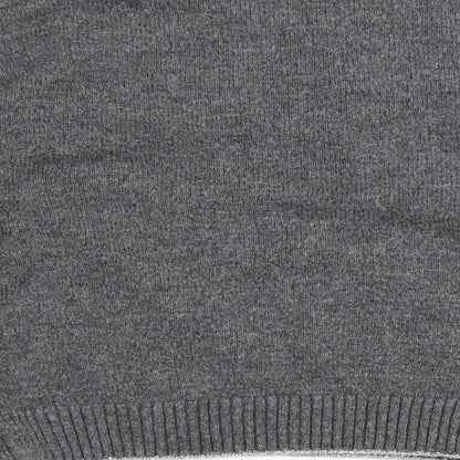 Next Womens Grey Round Neck Polka Dot Polyester Pullover Jumper Size M