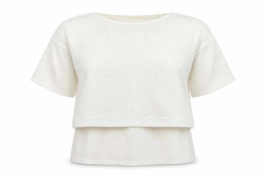 F&F Womens White Polyester Basic T-Shirt Size 12 Round Neck
