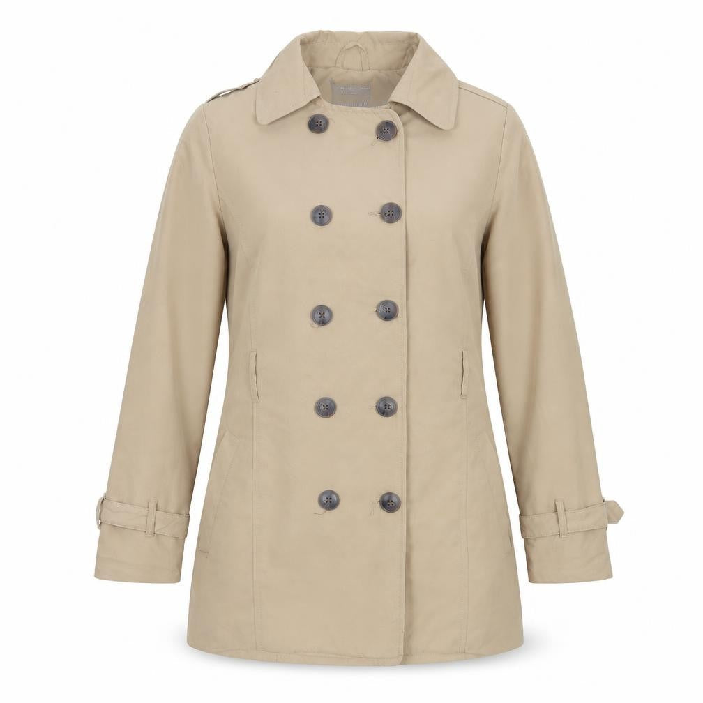 Brave Soul Womens Brown Pea Coat Coat Size 10 Button