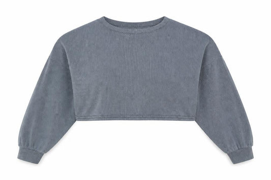 Nasty Gal Womens Blue Striped Polyester Pullover Sweatshirt Size 10 Pullover - Cropped