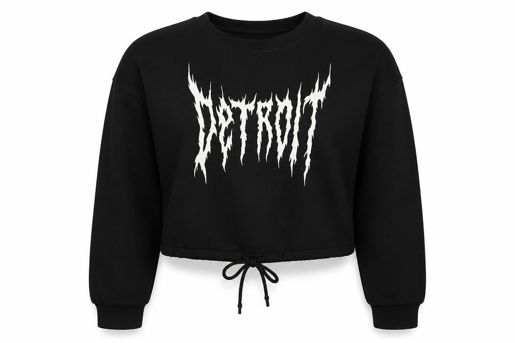 Divided by H&M Womens Black Cotton Pullover Sweatshirt Size M Pullover - Detroit