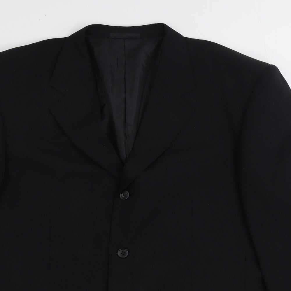 The Officer Mens Black Polyester Jacket Suit Jacket Size 44