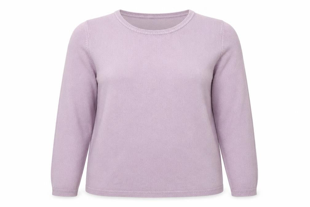 Julipa Womens Pink Round Neck Acrylic Pullover Jumper Size L