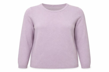 Julipa Womens Pink Round Neck Acrylic Pullover Jumper Size L
