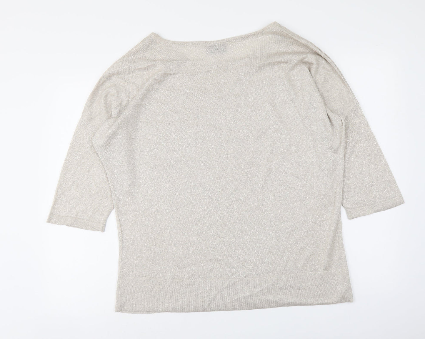 Wallis Womens Beige Round Neck Polyester Pullover Jumper Size L