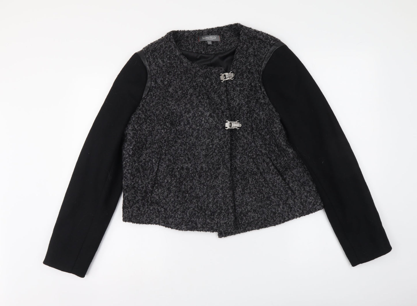 Marks and Spencer Womens Grey Jacket Coat Size 14 Button