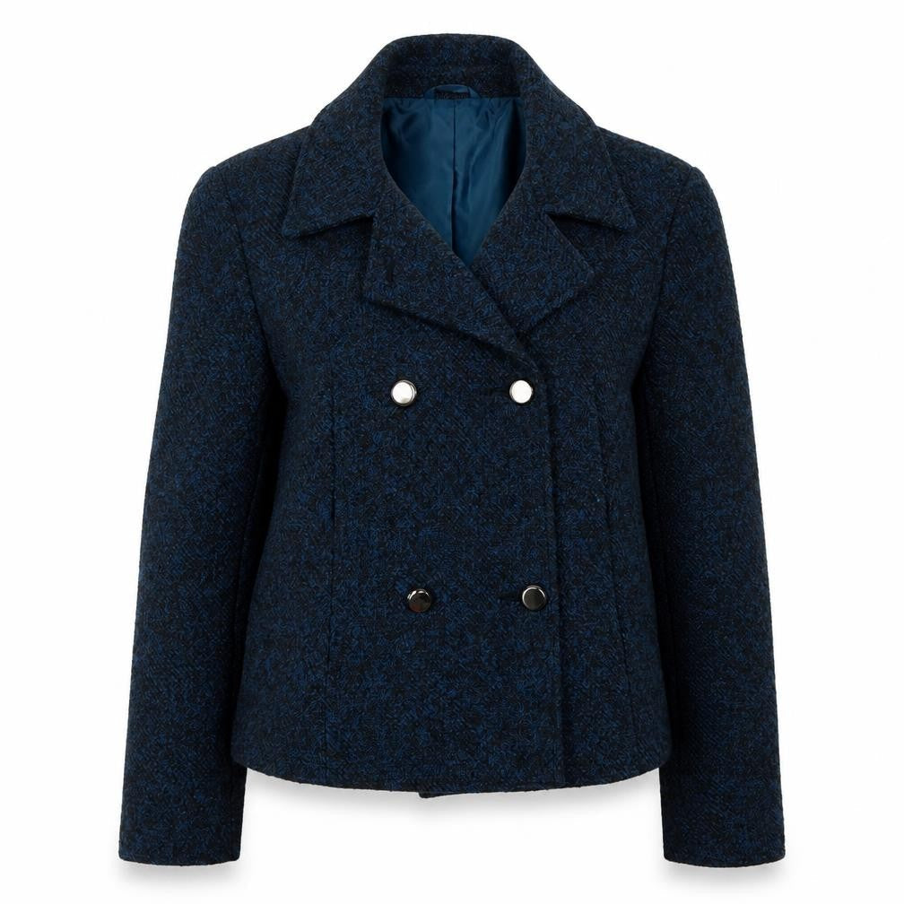 TU Womens Blue Jacket Coat Size 14 Button