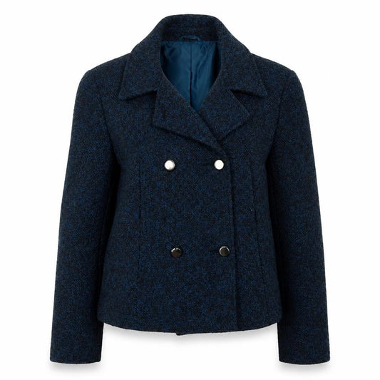 Tu Womens Blue Jacket Coat Size 14 Button