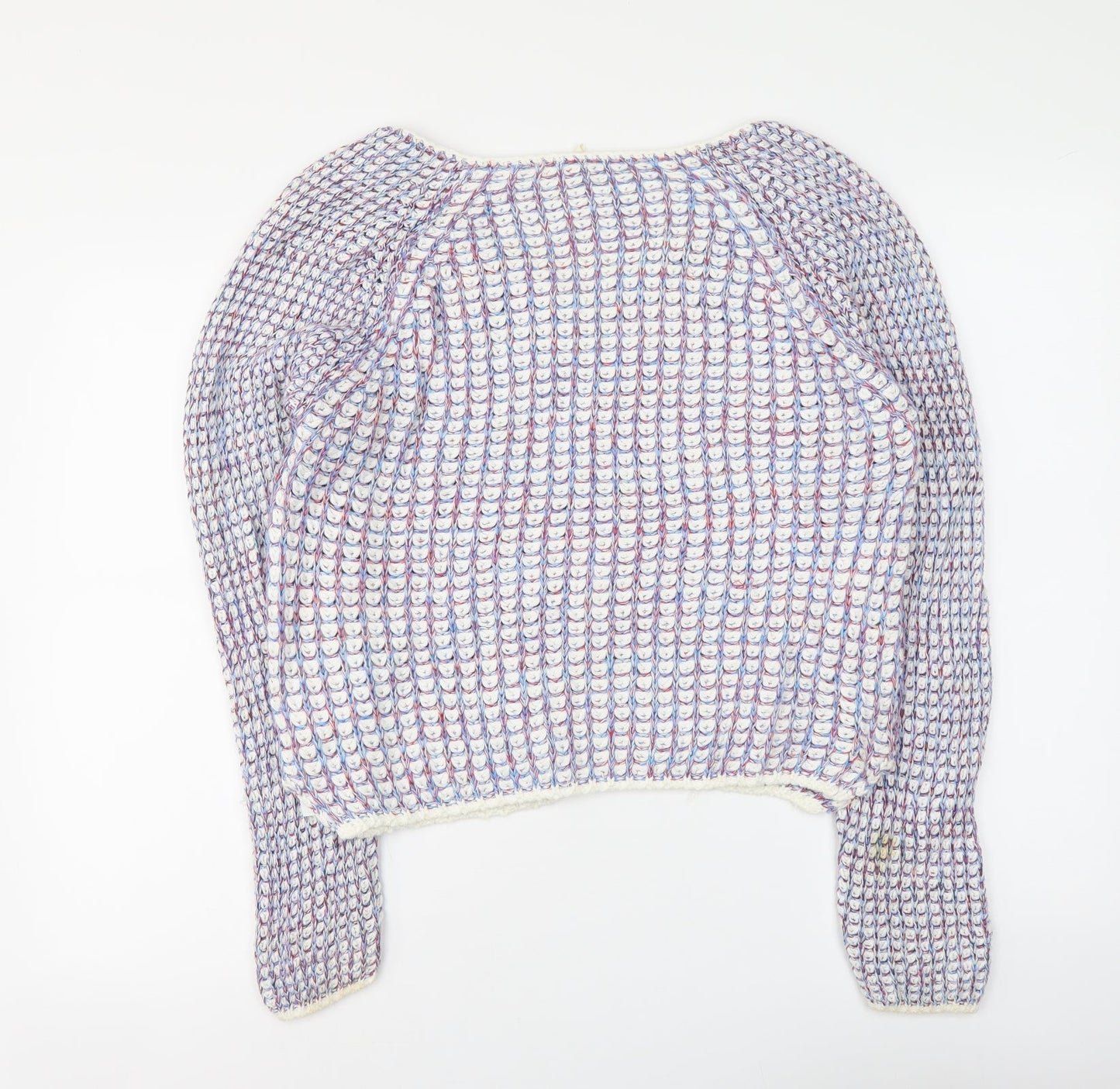Esprit Womens Blue Round Neck Cotton Pullover Jumper Size M