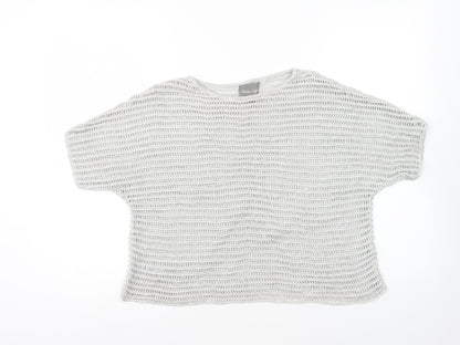 Phase Eight Womens Silver Boat Neck Acrylic Pullover Jumper Size M