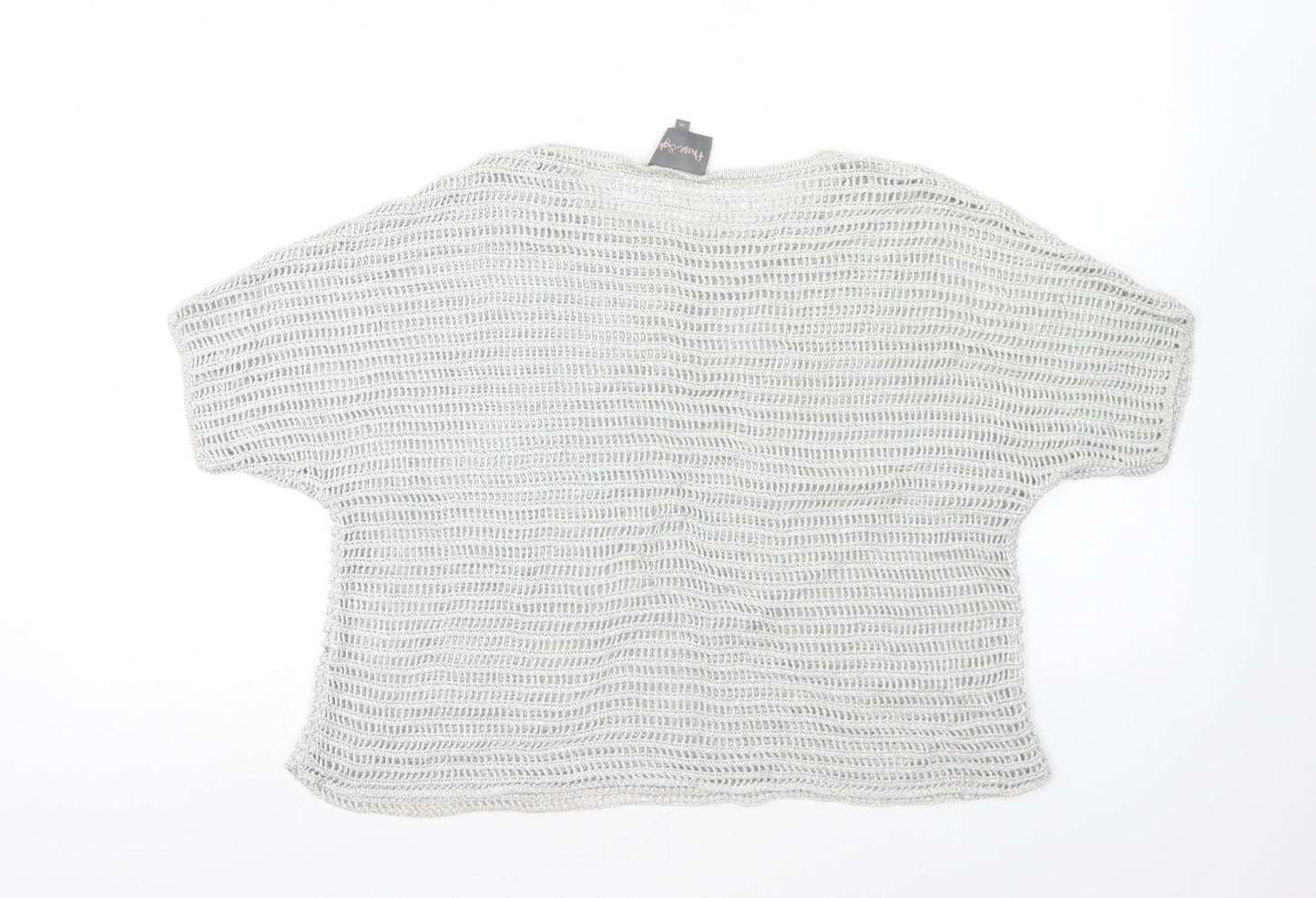 Phase Eight Womens Silver Boat Neck Acrylic Pullover Jumper Size M