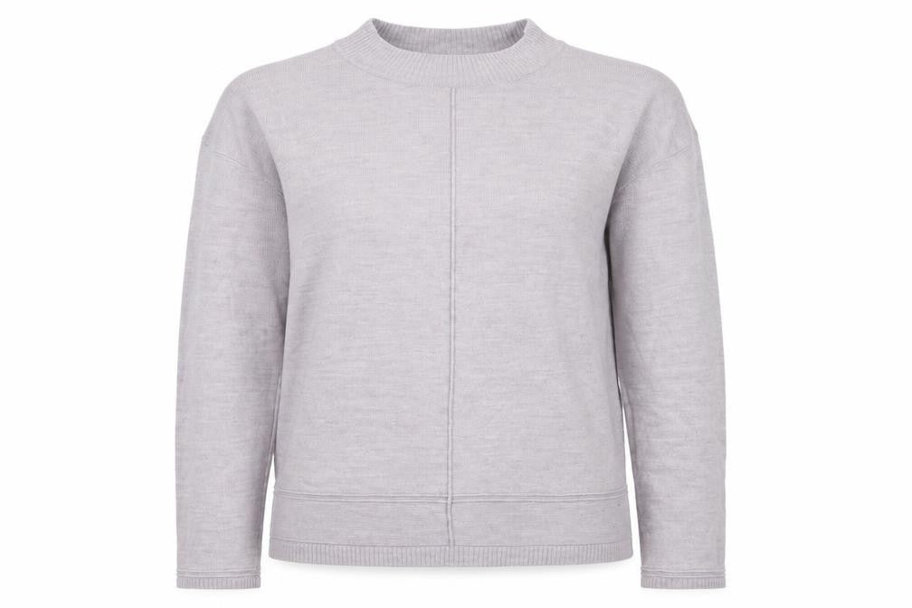 Vida Vi Womens Grey Mock Neck Acrylic Pullover Jumper Size M