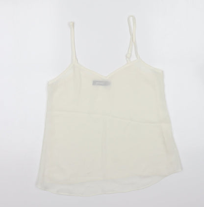 Missguided Womens White Polyester Camisole Blouse Size 8 V-Neck