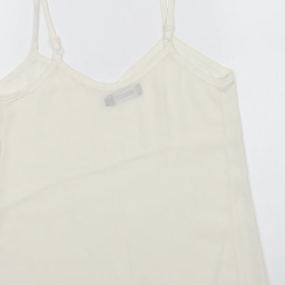 Missguided Womens White Polyester Camisole Blouse Size 8 V-Neck