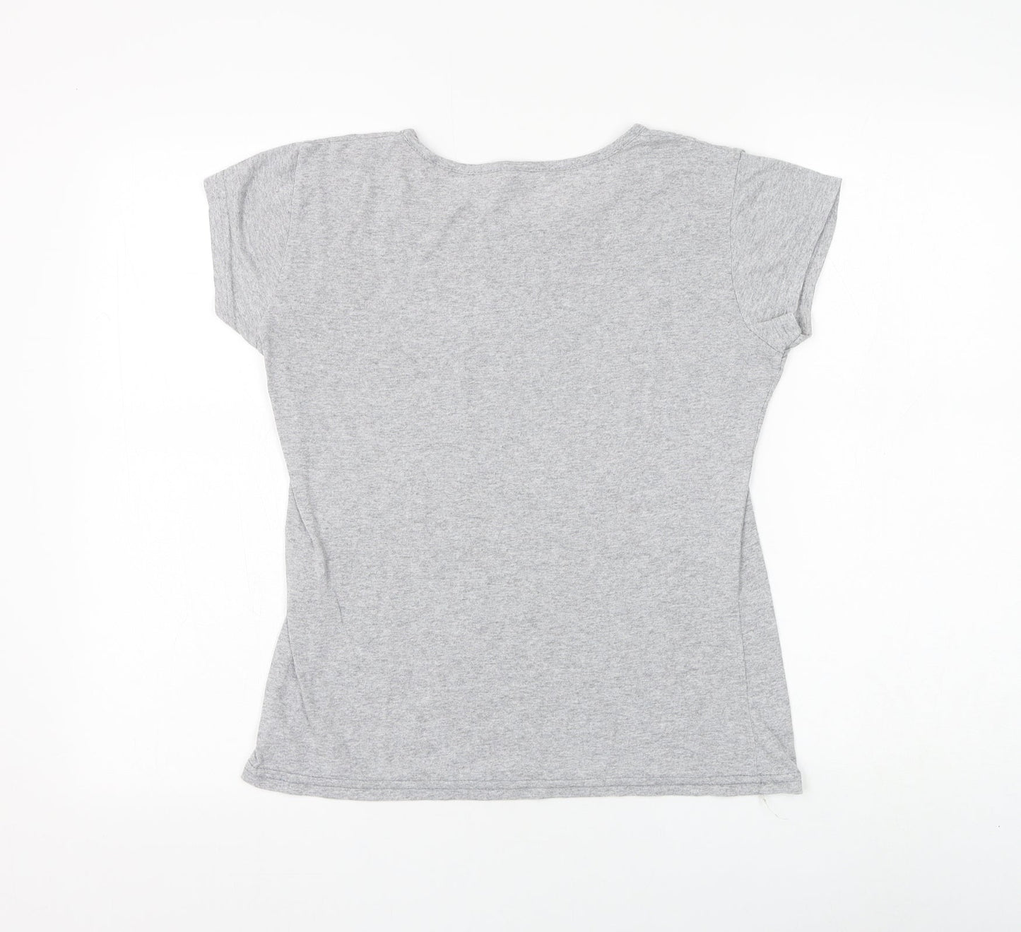 Diva Womens Grey Polyester Basic T-Shirt Size M Round Neck - Czesc (Hi)