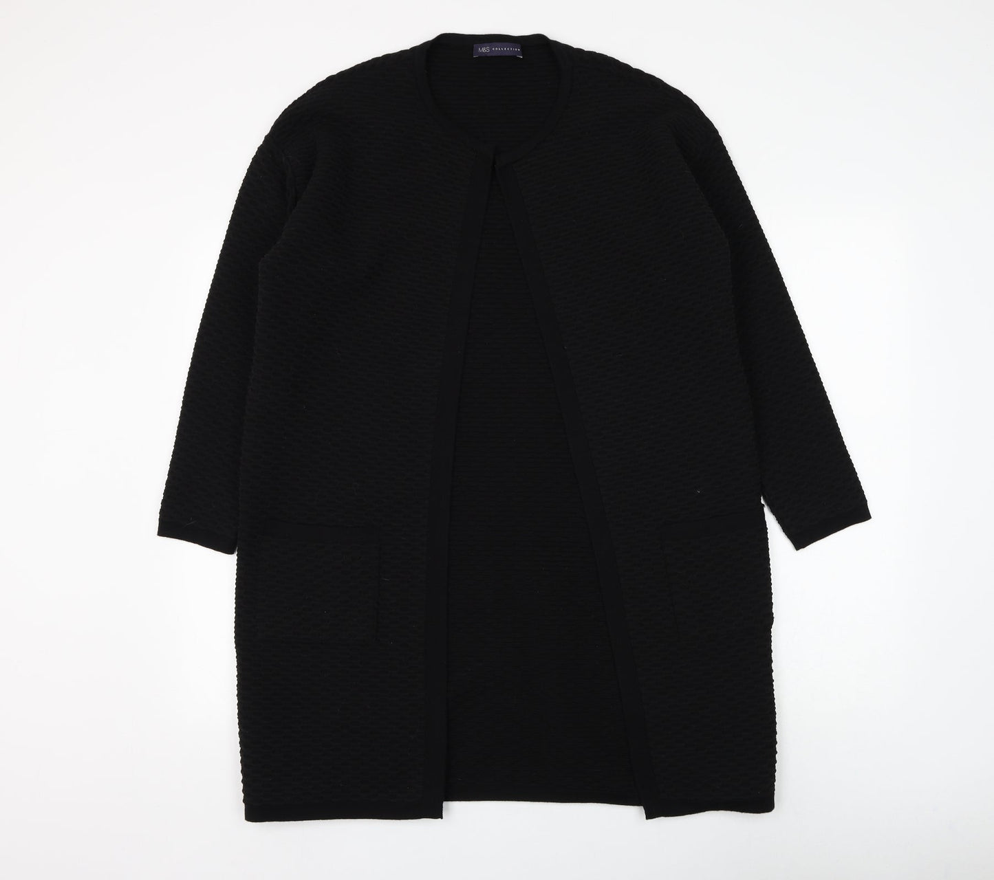Marks and Spencer Womens Black Jacket Size 10 Hook & Eye