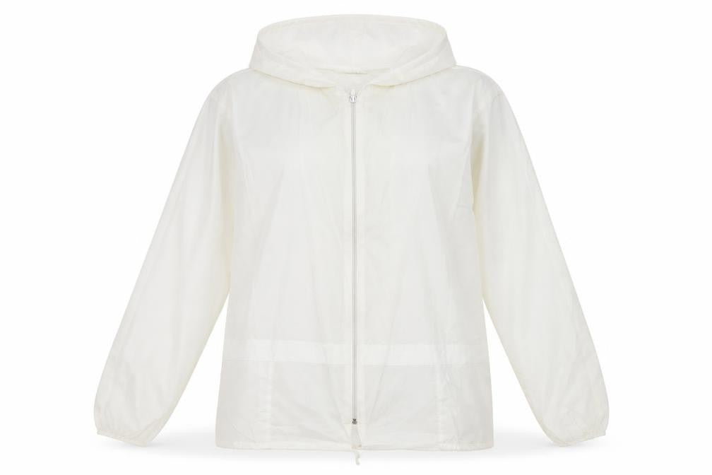 Myers Womens Ivory Anorak Coat Size L Zip