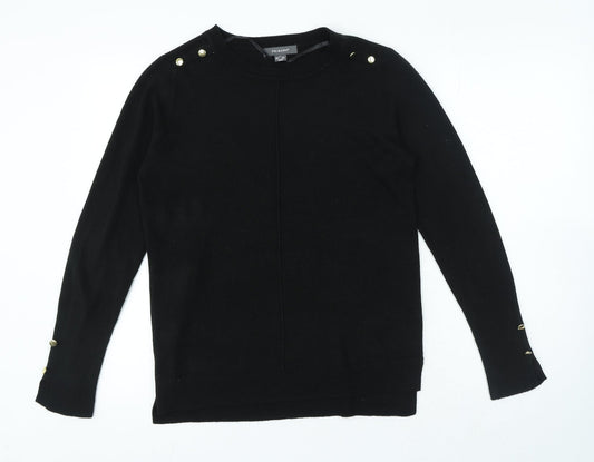 Primark Womens Black Round Neck Acrylic Pullover Jumper Size S