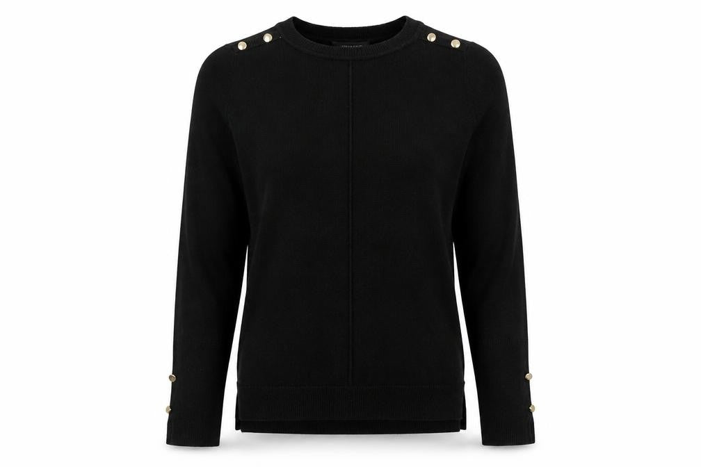 Primark Womens Black Round Neck Acrylic Pullover Jumper Size S