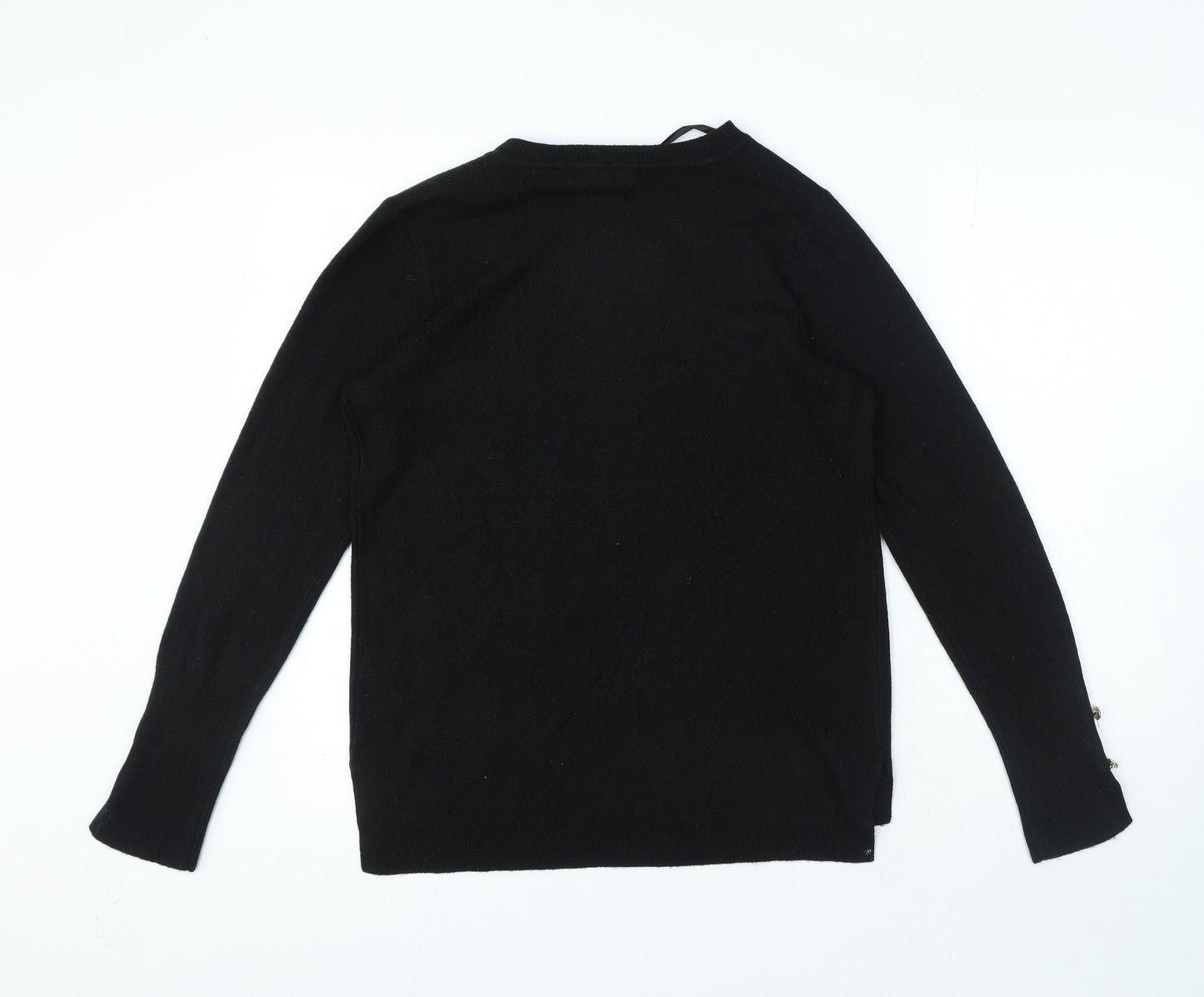 Primark Womens Black Round Neck Acrylic Pullover Jumper Size S
