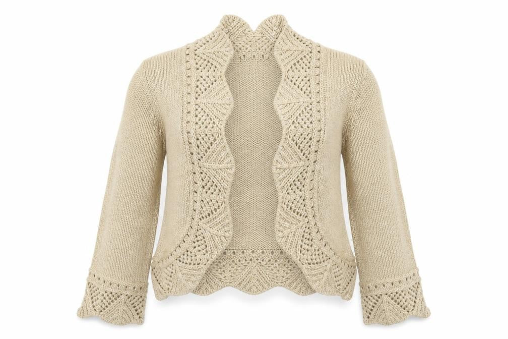 AMARANTO Womens Beige V-Neck Acrylic Cardigan Jumper Size 14