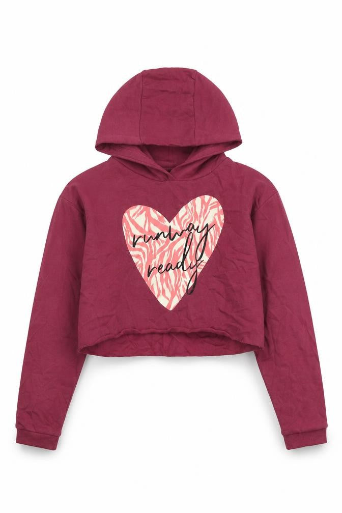 Studio Girls Pink Cotton Pullover Hoodie Size 10-11 Years Pullover - Runway Ready