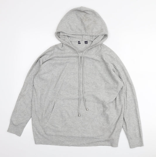Marks and Spencer Womens Grey Viscose Pullover Hoodie Size M Pullover