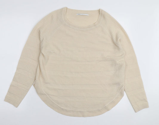 Only Womens Beige Round Neck Acrylic Pullover Jumper Size M
