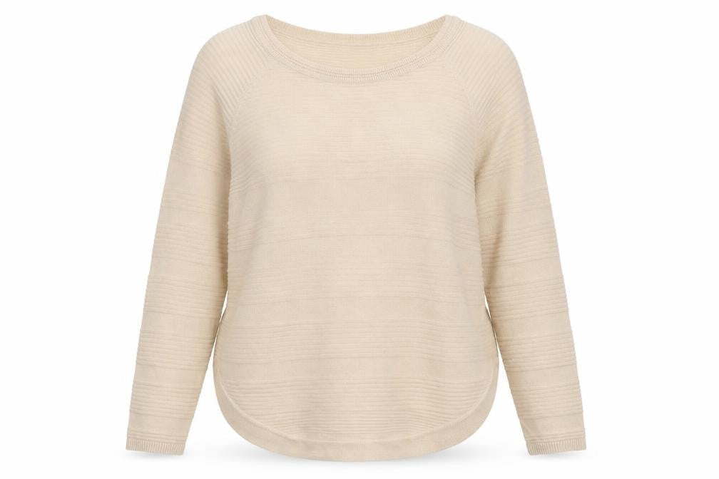 Only Womens Beige Round Neck Acrylic Pullover Jumper Size M
