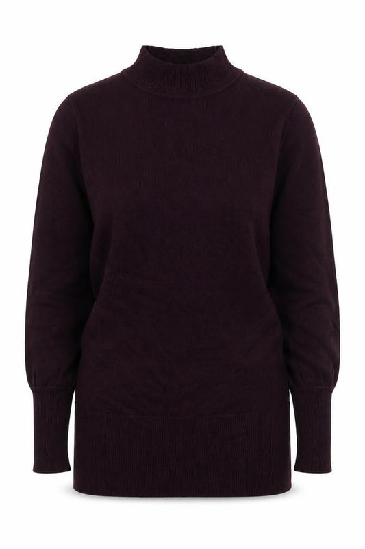 Marks & Spencer Womens Purple Mock Neck Acrylic Pullover Jumper Size S