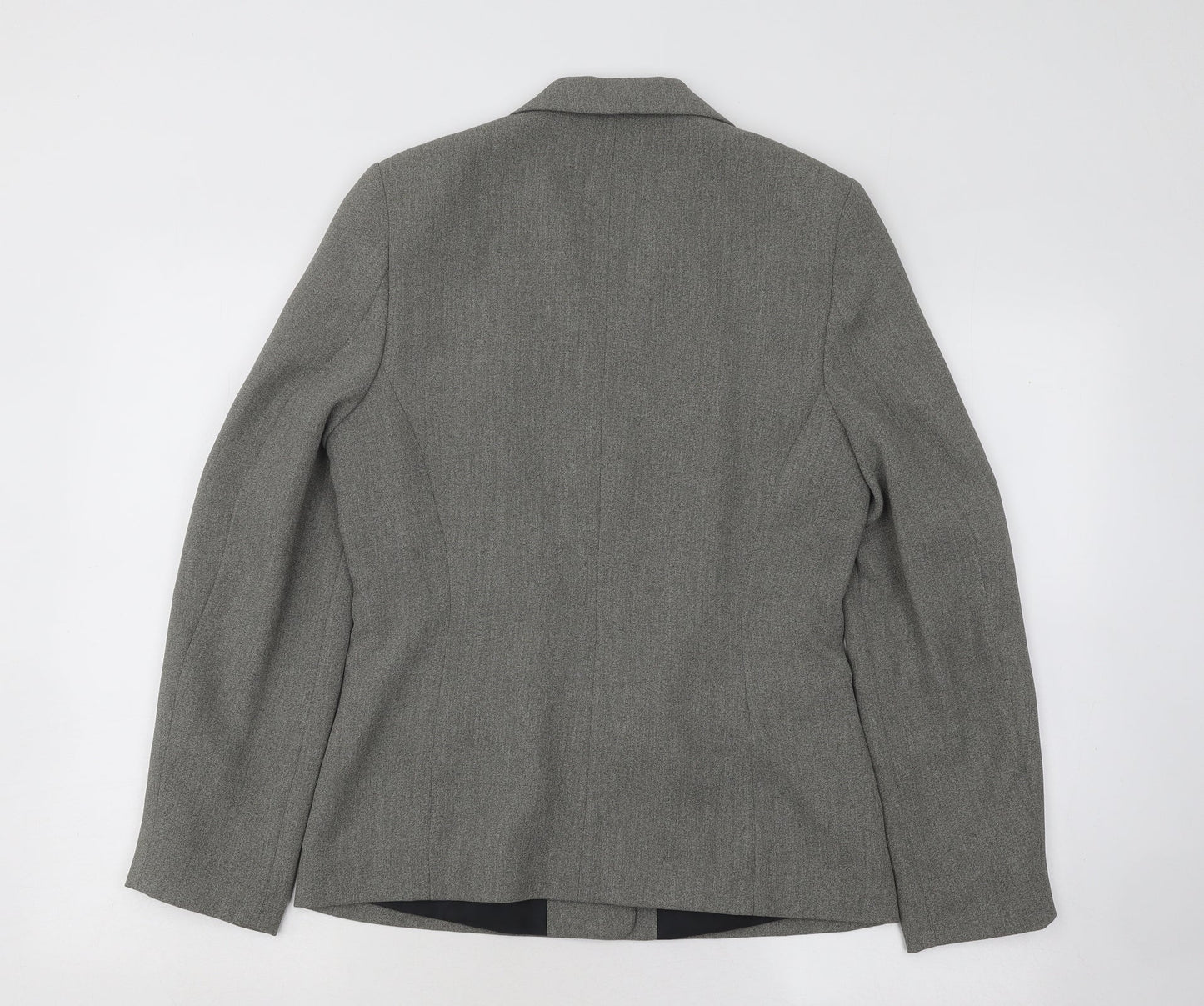 Essentials Womens Grey Jacket Blazer Size 10 Button