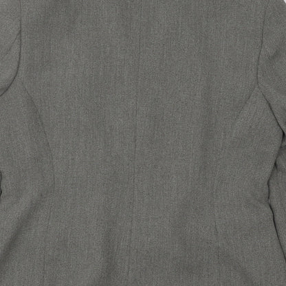 Essentials Womens Grey Jacket Blazer Size 10 Button