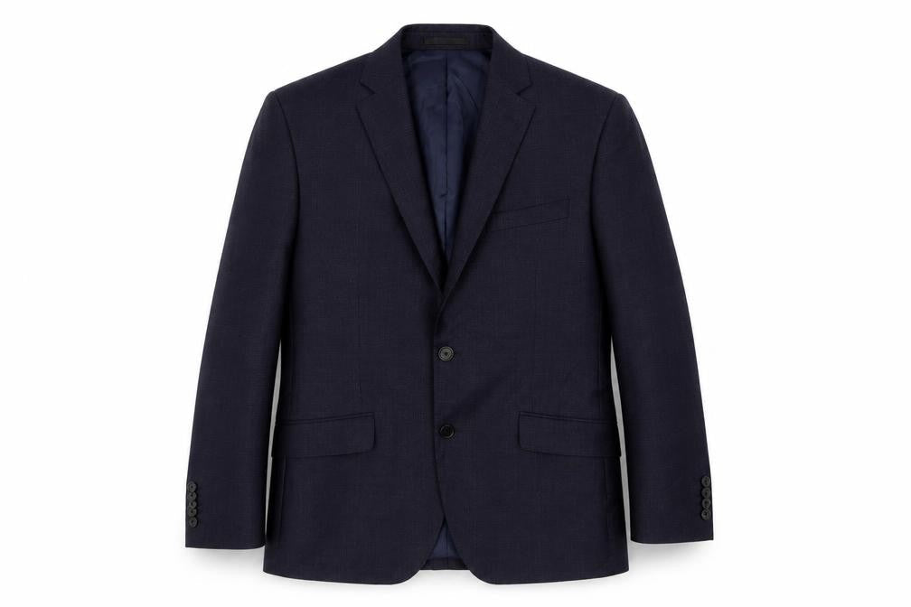 T.MLEWIN Mens Blue Plaid Wool Jacket Suit Jacket Size 40