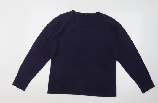 Sarah Hamilton Womens Blue Round Neck Acrylic Pullover Jumper Size L