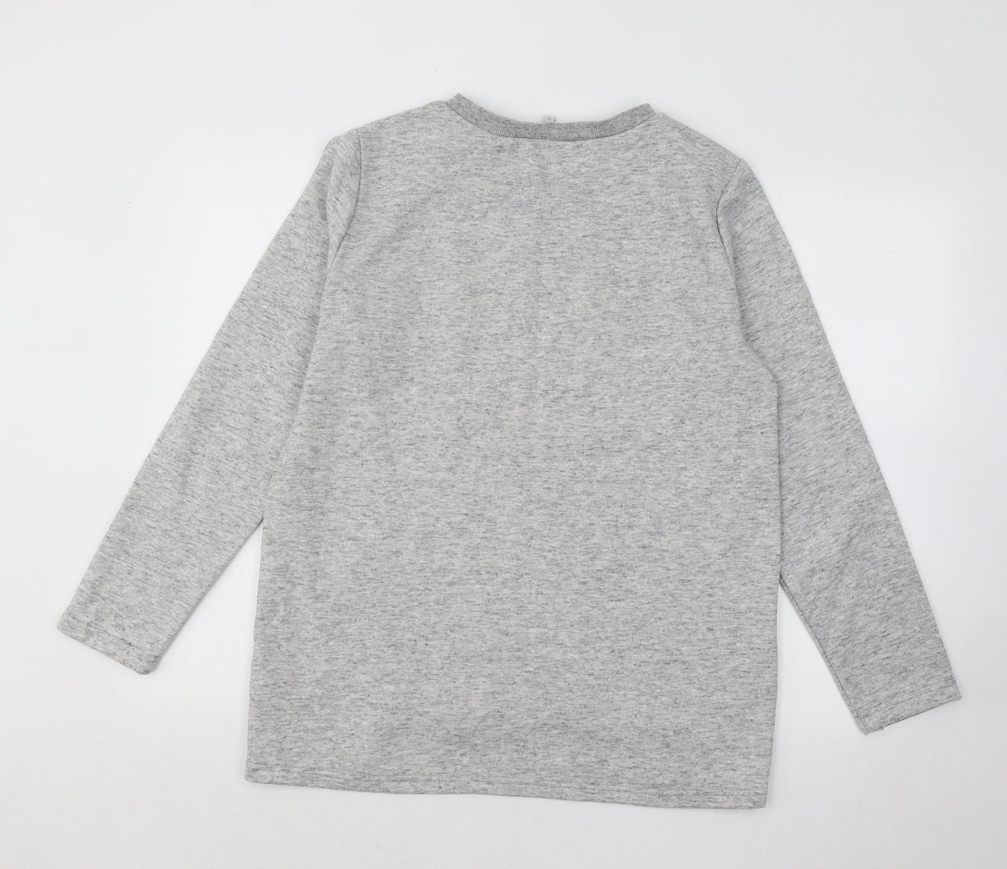 Peacocks Womens Grey Cotton Pullover Sweatshirt Size 12 Pullover - Live Life Take Risks