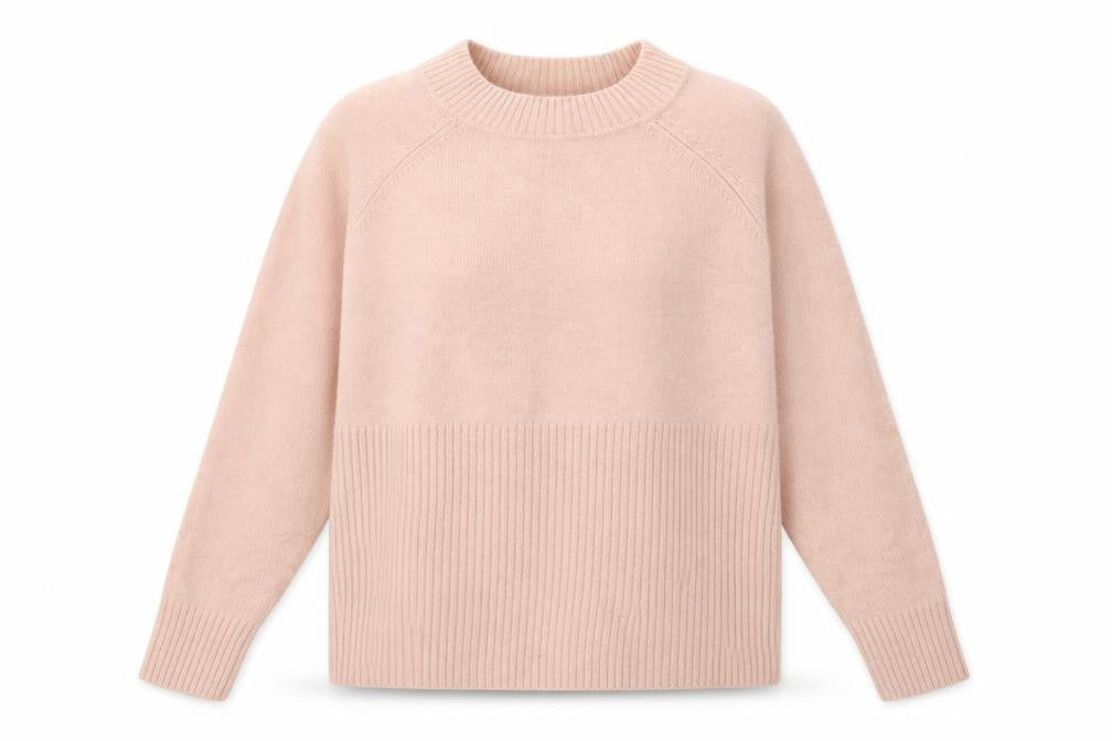 Nutmeg Womens Pink Mock Neck Acrylic Pullover Jumper Size 10