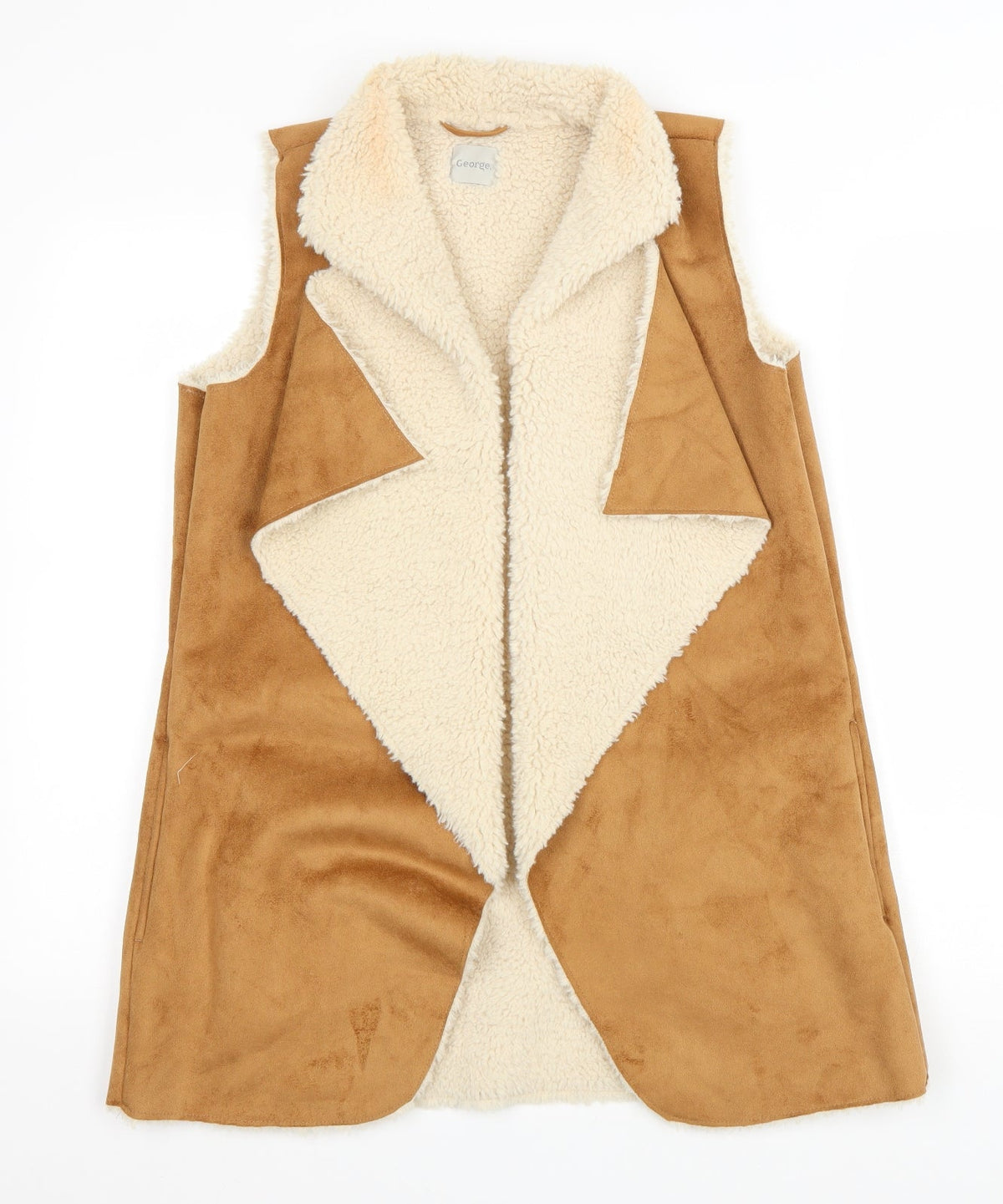 George Womens Brown Jacket Size 12 Tie