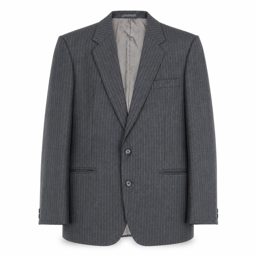Hepworths Mens Grey Striped Polyester Jacket Suit Jacket Size 40