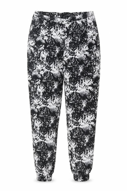 Atmosphere Womens Black Geometric Polyester Bloomer Trousers Size 14 L29 in Regular