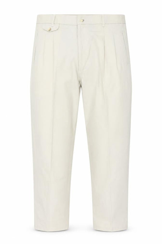Preworn Mens Beige Cotton Chino Trousers Size 36 in L26 in Regular Hook & Eye