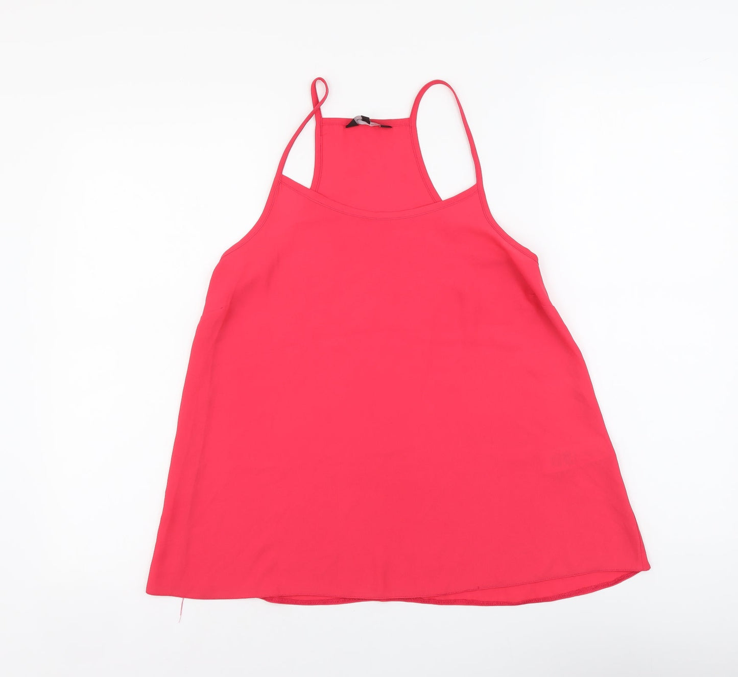 New Look Womens Pink Polyester Camisole Blouse Size 8 Round Neck