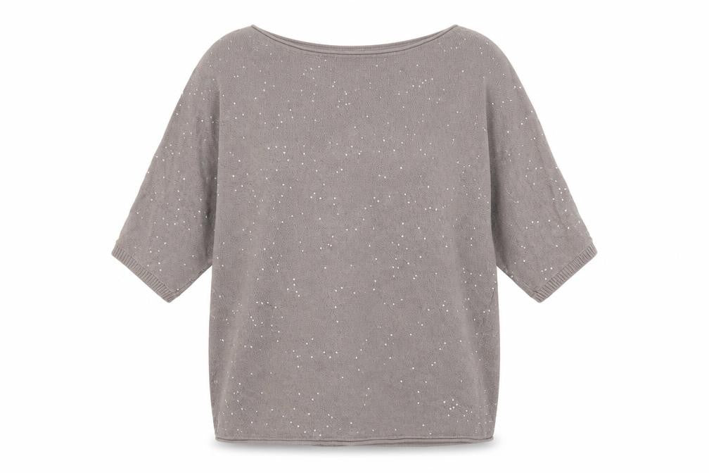Miss Capitan Womens Beige Round Neck Acrylic Pullover Jumper Size S