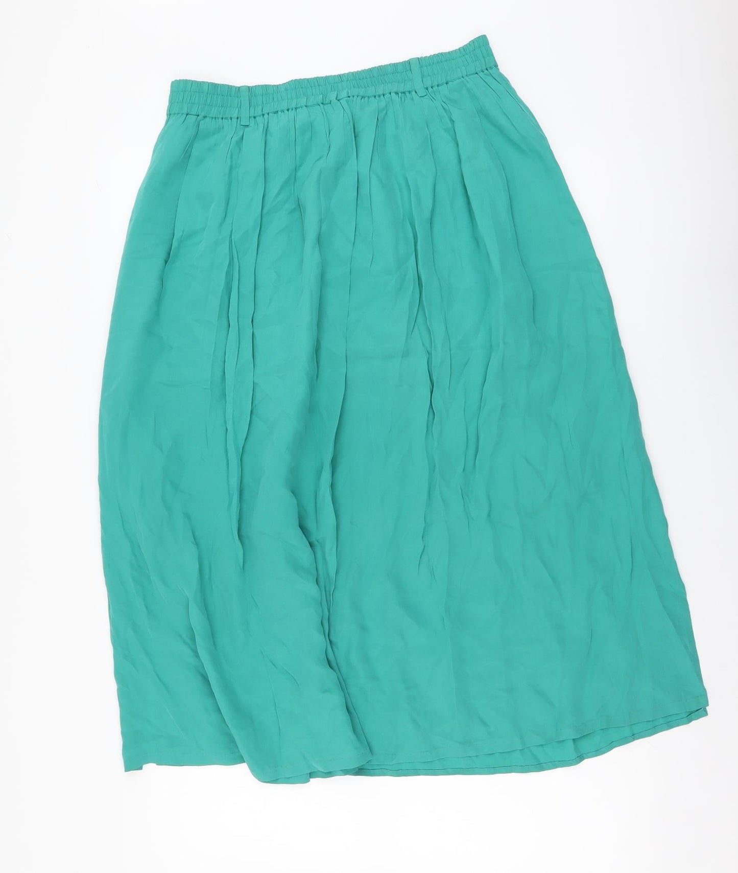Sixth Sense Womens Green Polyester A-Line Skirt Size 14 Drawstring
